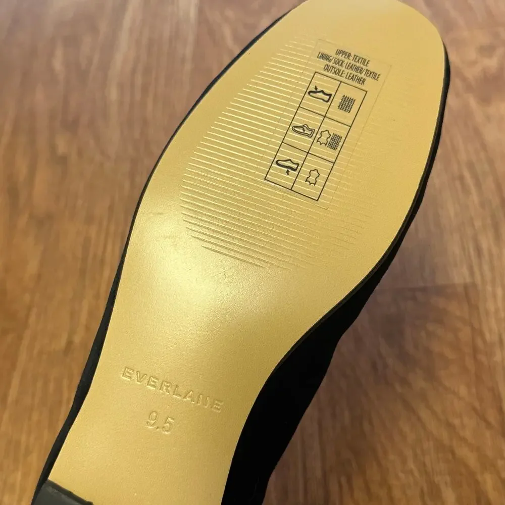 Everlane The Day Ballet Flat in Black Velvet Size 9.5